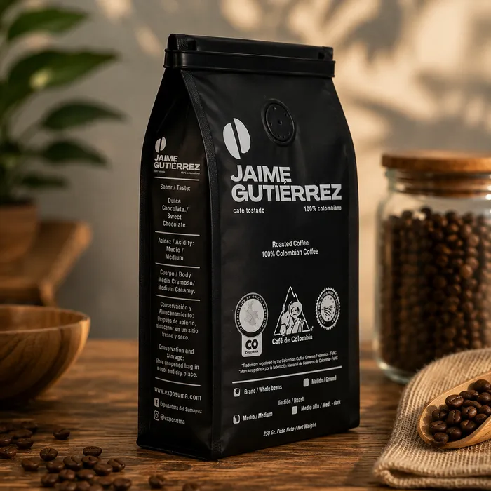 Paquete de café de especialidad colombiano 250 g
