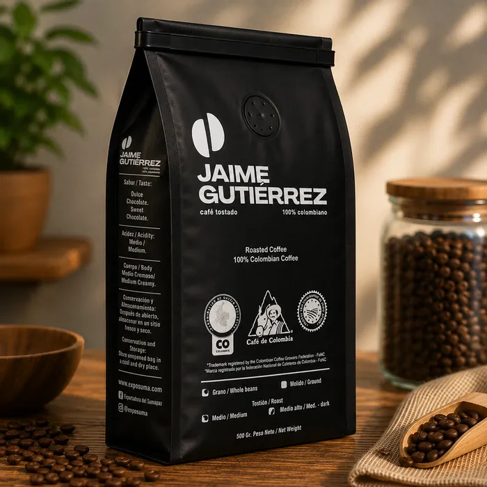 Paquete de café de especialidad colombiano 500 g
